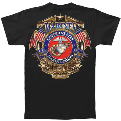 Novelty USMC Badge Of Honor T-shirt