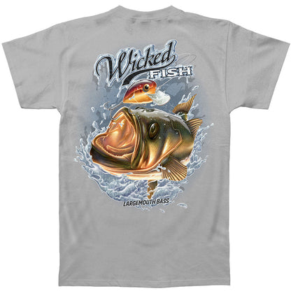 Novelty Wicked Fish Large Mouth Bass With Popper T-shirt