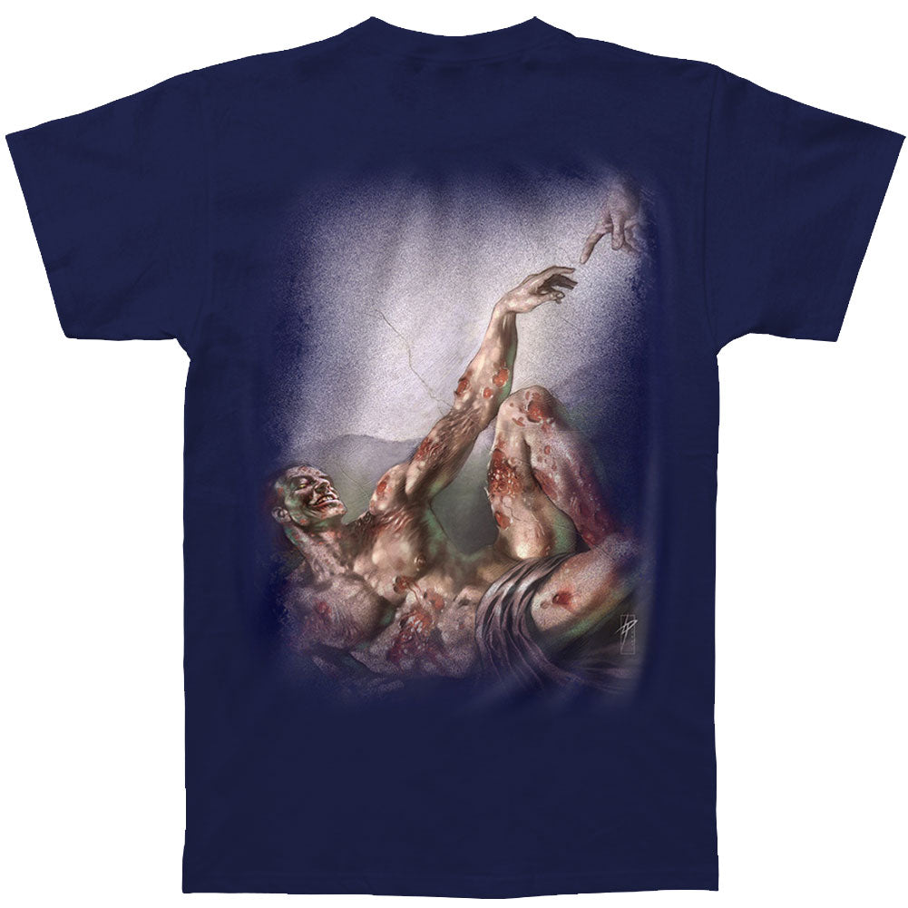 Novelty Zombie Hand Touching God T-shirt