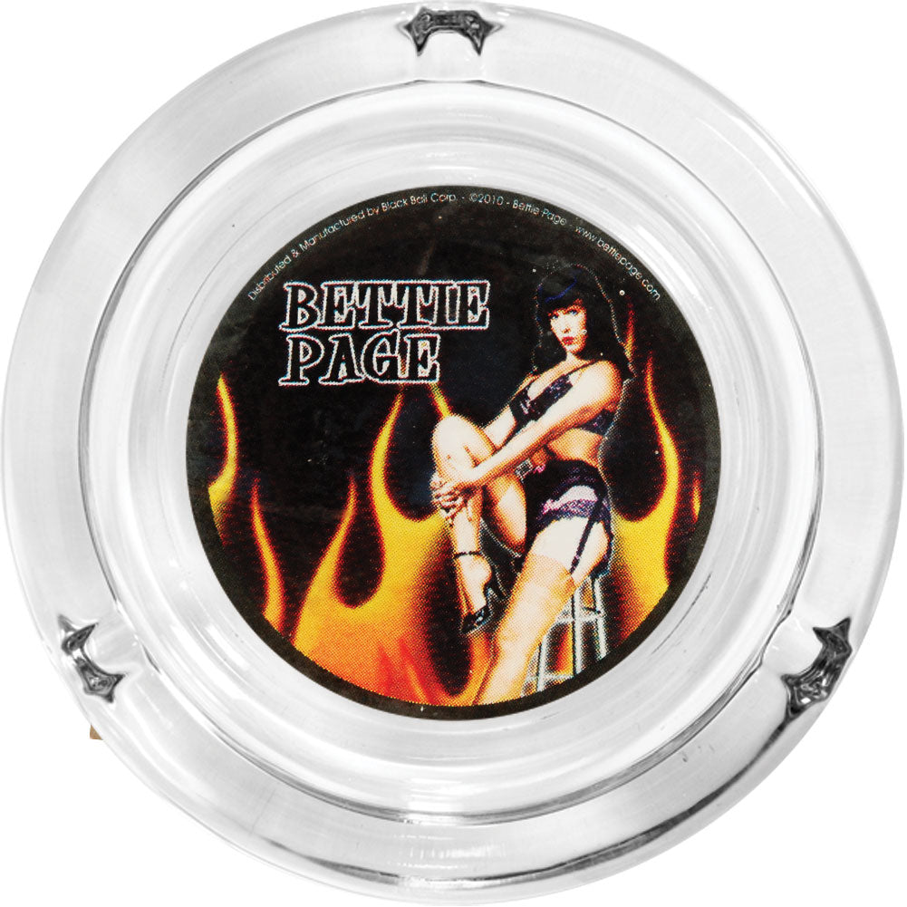 Bettie Page Flames Ashtray