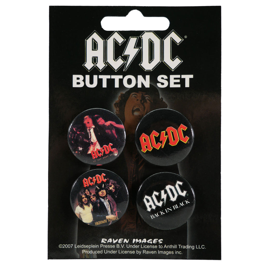 AC/DC 4 Button Set Collector Items 328695 | Rockabilia Merch Store