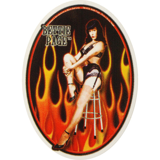 Bettie Page Flame Bettie Sticker