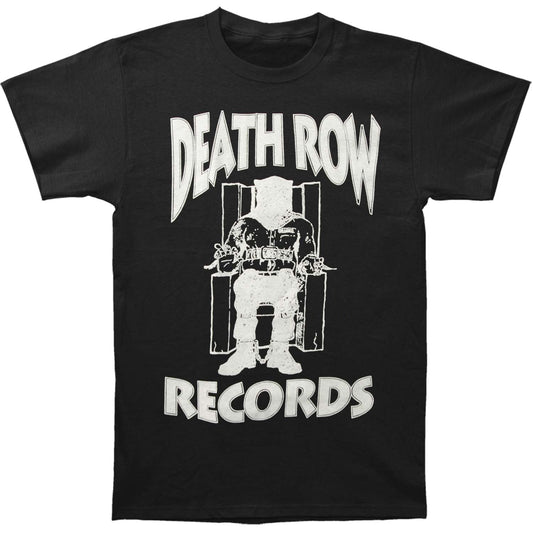 Death Row Records White Logo Crew Slim Fit T-shirt Front