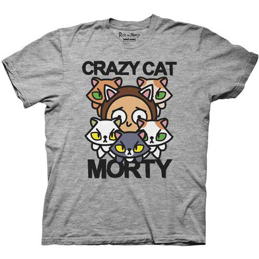 Rick And Morty Crazy Cat Morty Slim Fit T-shirt