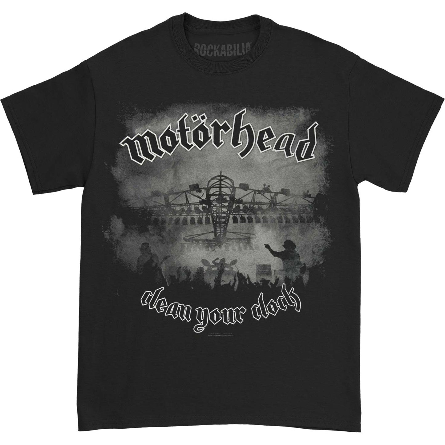 Motorhead Clean Your Clock B & W T-shirt Front
