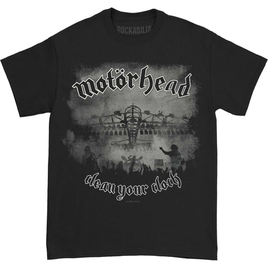 Motorhead Clean Your Clock B & W T-shirt Front