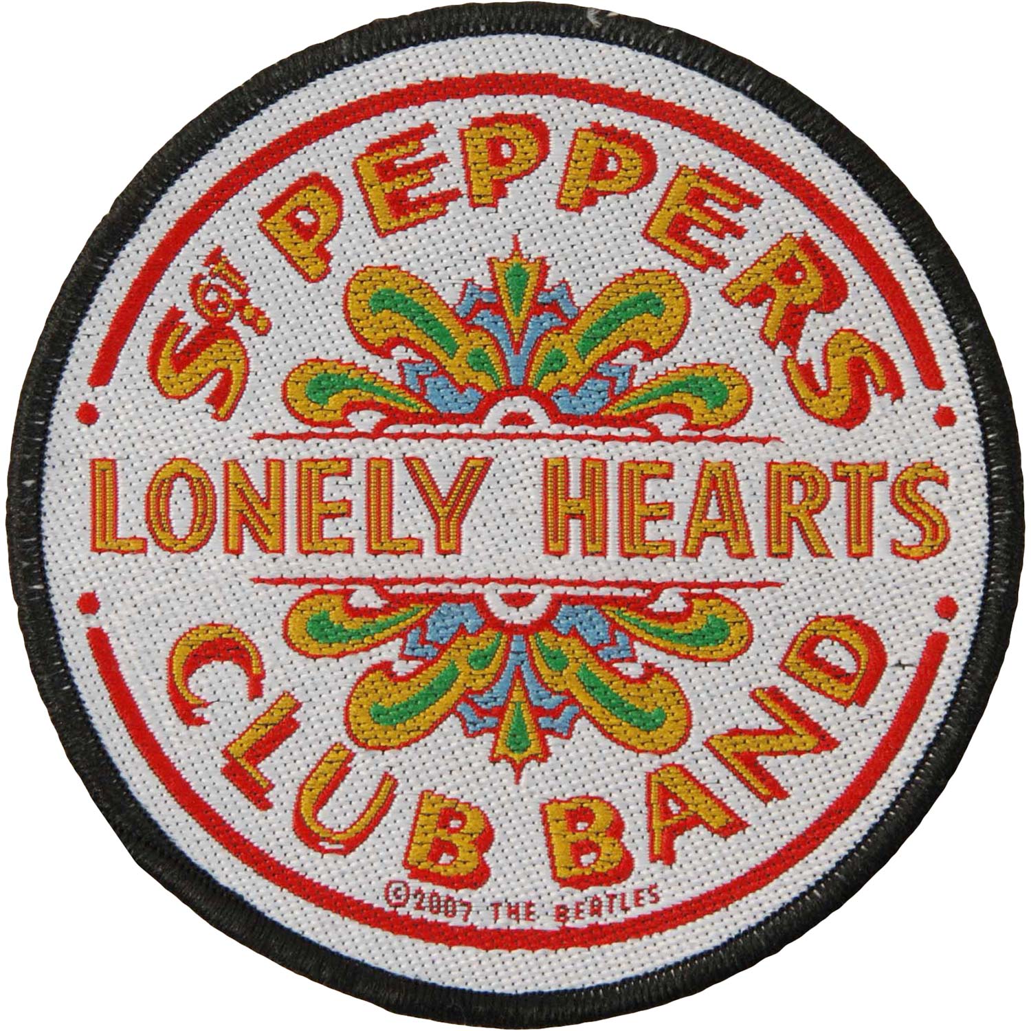 Beatles Sgt Pepper Drum Woven Patch Front