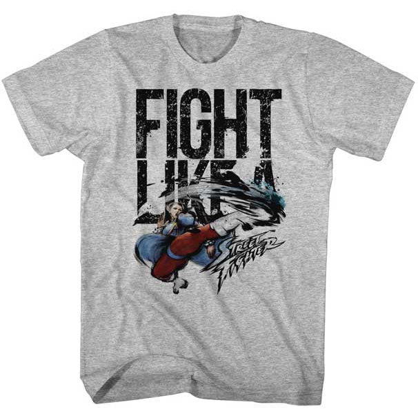 Street Fighter Fight Like A Slim Fit T-shirt Front