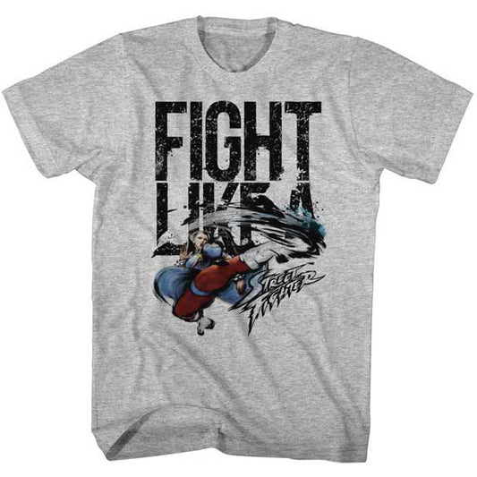 Street Fighter Fight Like A Slim Fit T-shirt Front