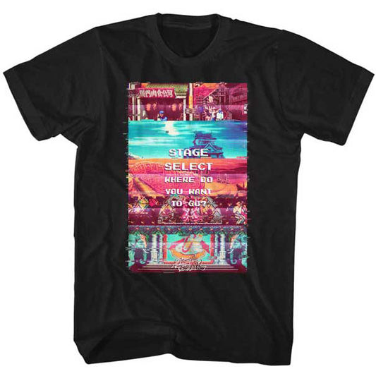 Street Fighter Stage Select Slim Fit T-shirt Front