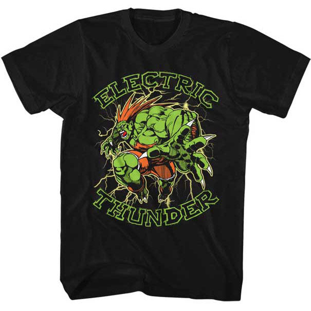 Street Fighter Electric Thunder Slim Fit T-shirt Front