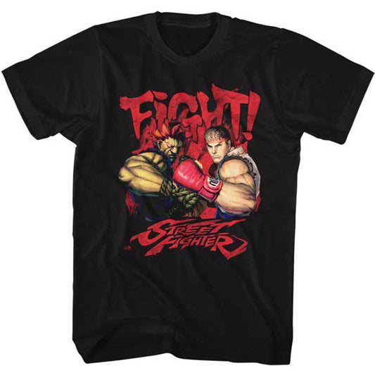 Street Fighter Fight Slim Fit T-shirt Front