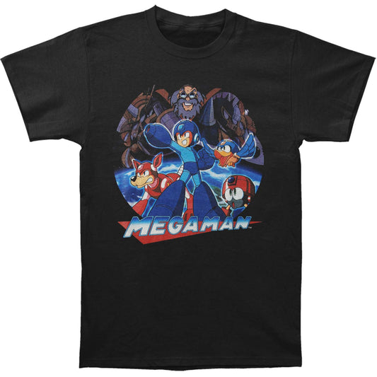 Mega Man Collage Slim Fit T-shirt Front