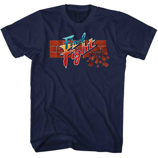 Final Fight (Video Game) Logo Slim Fit T-shirt Front