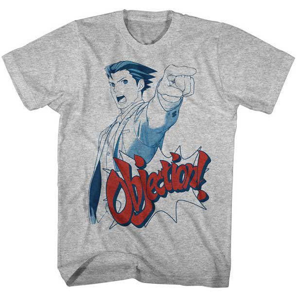 Ace Attorney Objection Slim Fit T-shirt Front
