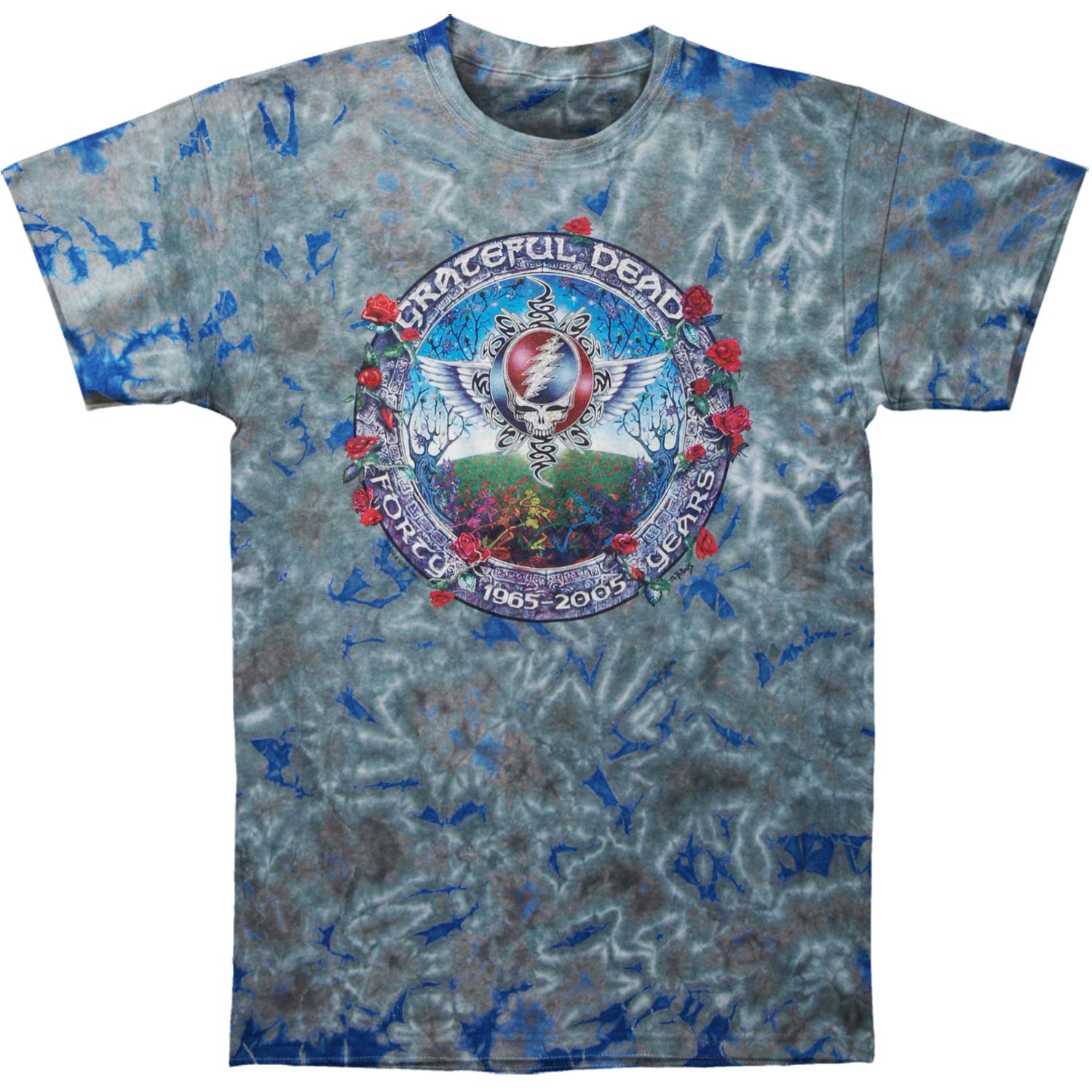 Grateful Dead Aztec 40 Years Tie Dye T-shirt Front