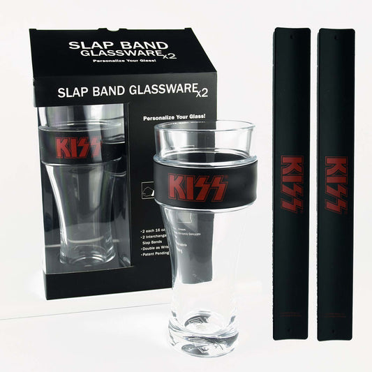 KISS Logo Pub Glass Set Front