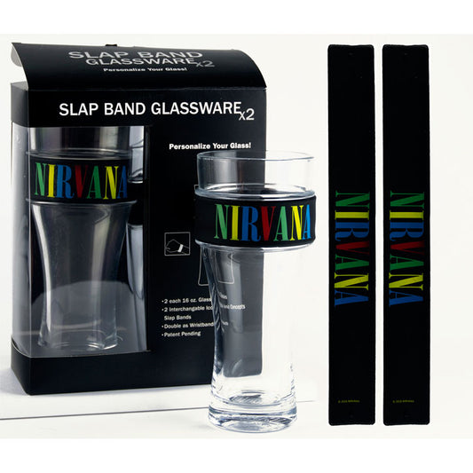 Nirvana Logo Pub Glass Set Front