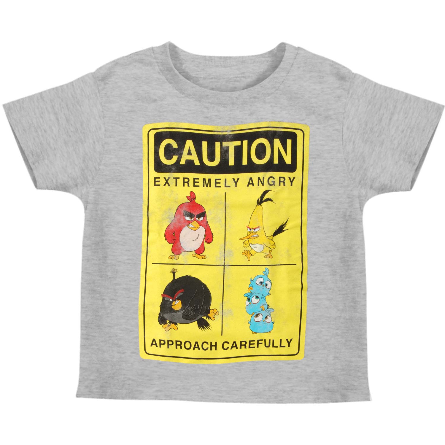 Angry Birds Caution Childrens T-shirt