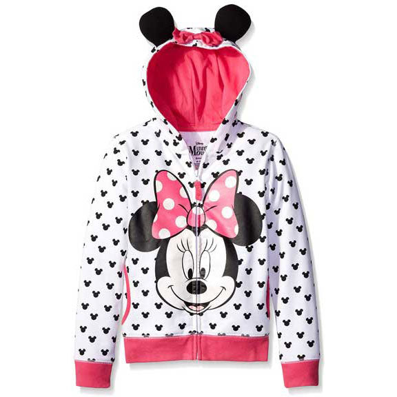 Minnie Mouse Face Hooded Sweatshirt