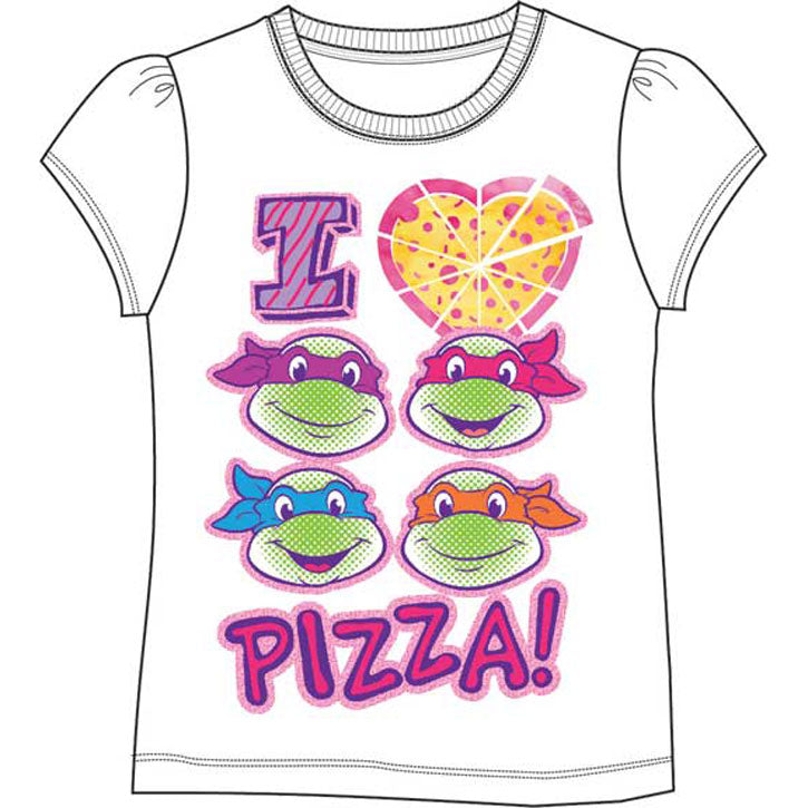 Teenage Mutant Ninja Turtles I Love Pizza Childrens T-shirt