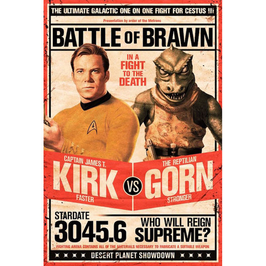 Star Trek Kirk Vs Gorn Domestic Poster