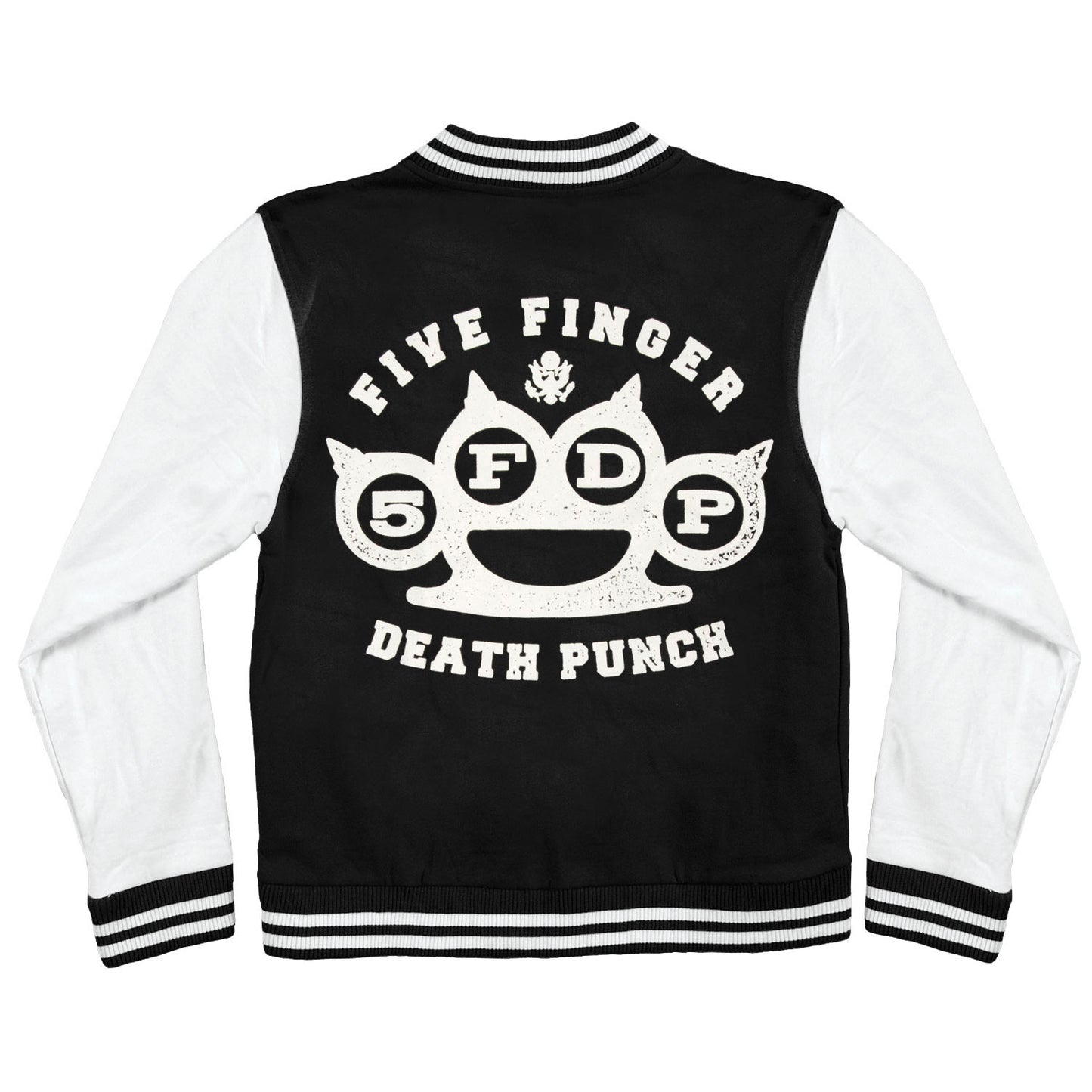 Five Finger Death Punch Knuckleduster (Back Print) Varsity Jacket Back