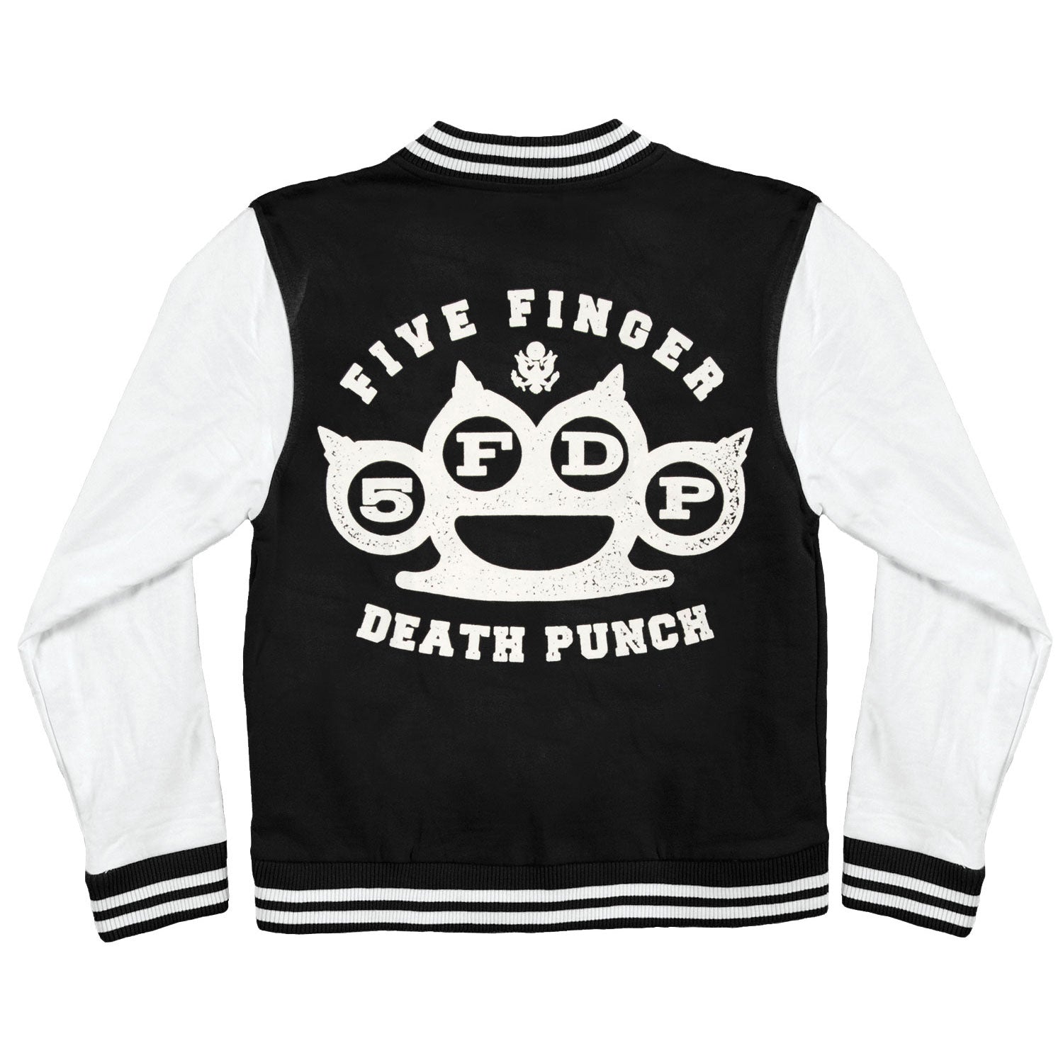 Five Finger Death Punch Knuckleduster (Back Print) Varsity Jacket Back