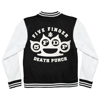 Five Finger Death Punch Knuckleduster (Back Print) Varsity Jacket Back