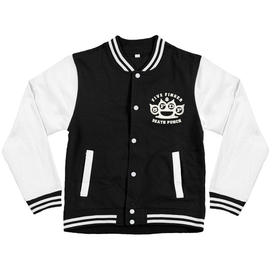 Five Finger Death Punch Knuckleduster (Back Print) Varsity Jacket Front