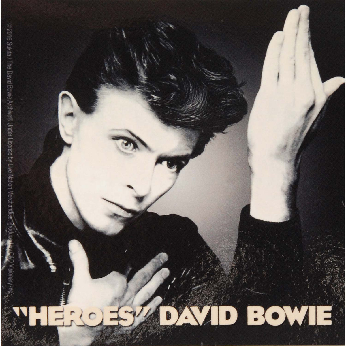 David Bowie Heroes Sticker Front