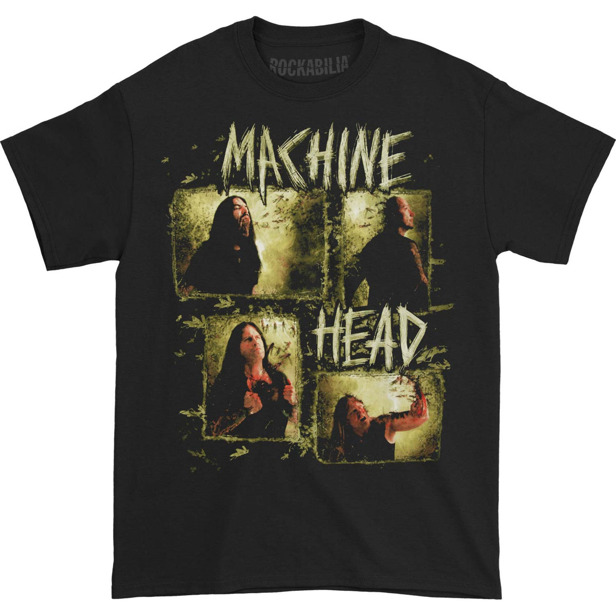 Machine Head Rectangle Photos T-shirt Front