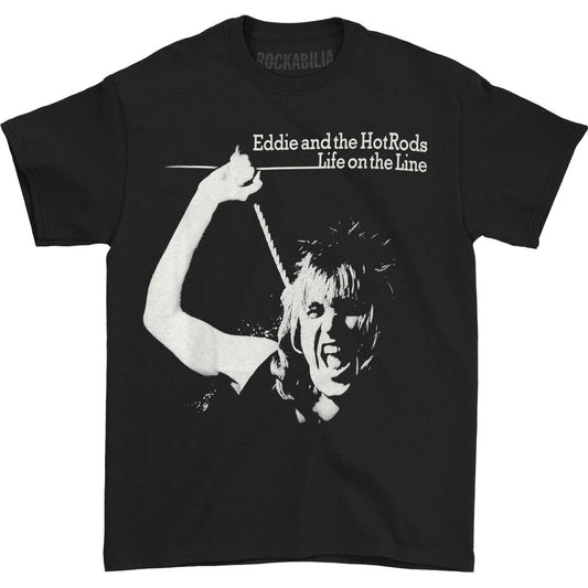 Eddie And The Hot Rods Life on the Line T-shirt Front