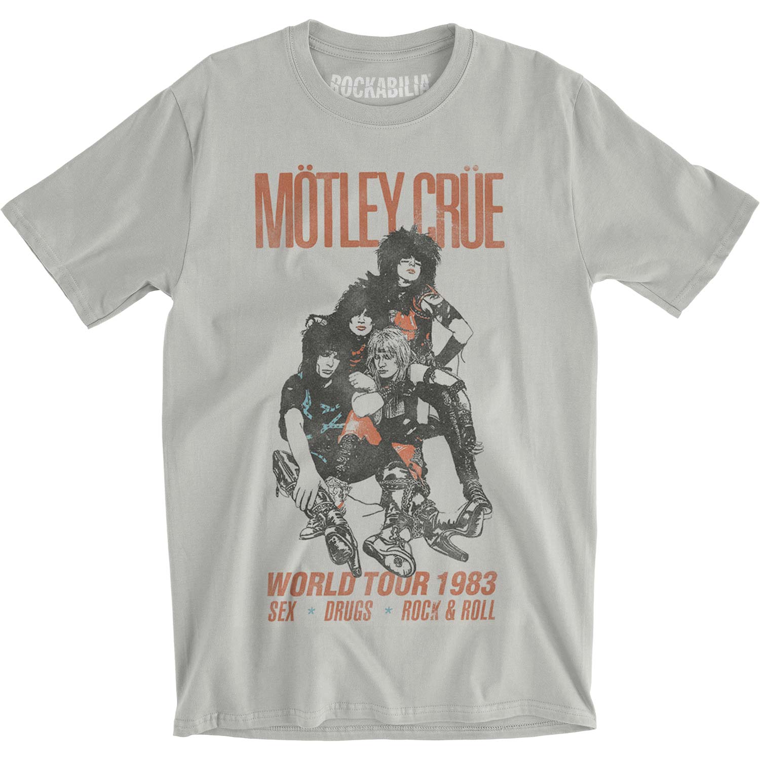 Motley Crue Vintage World Tour 1983 Slim Fit T-shirt Front