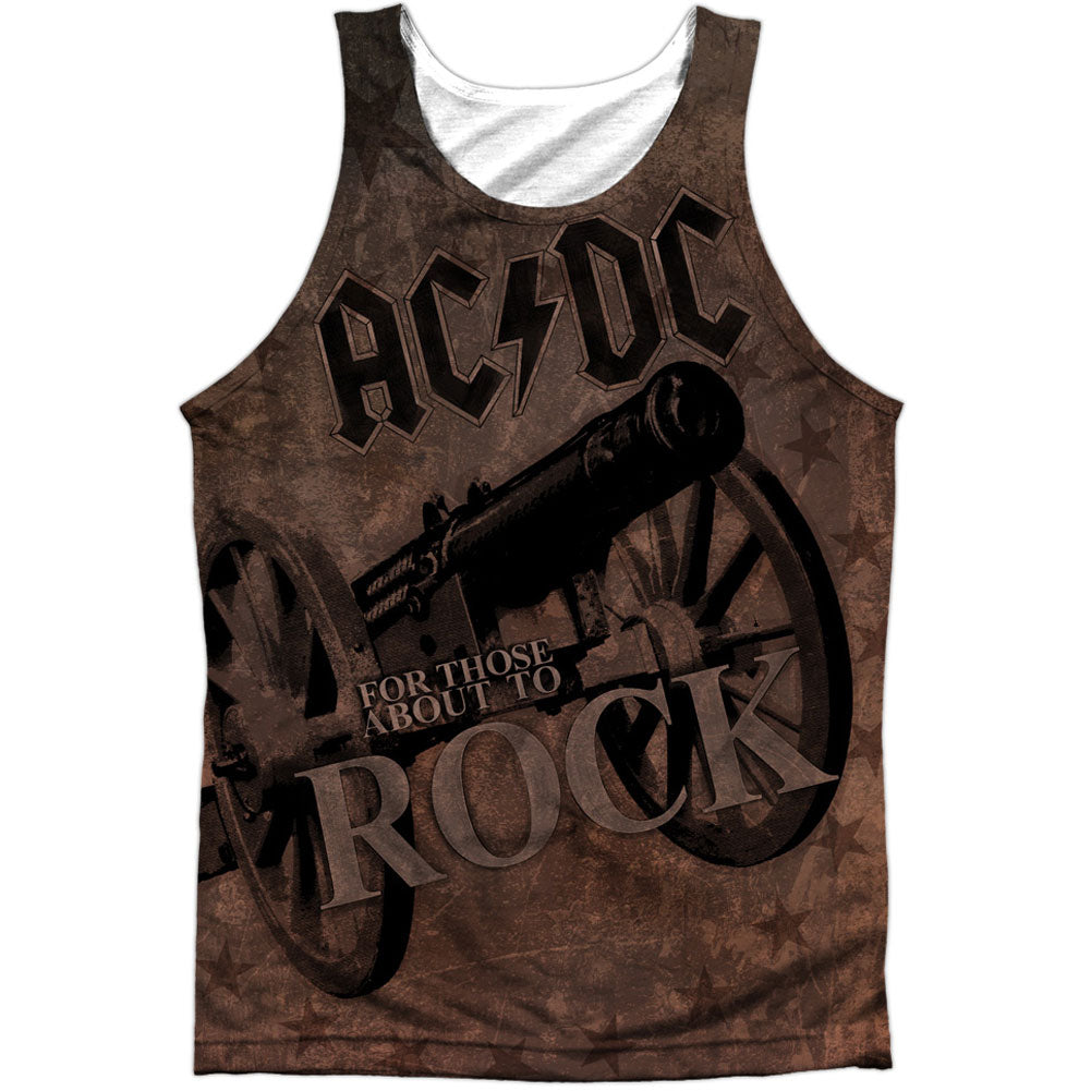AC/DC We Salute You 100% Poly Front/Back Print Mens Tank Front