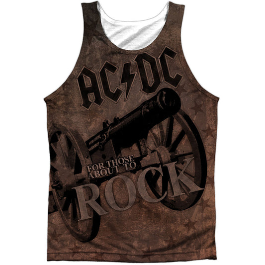 AC/DC We Salute You 100% Poly Front/Back Print Mens Tank Front