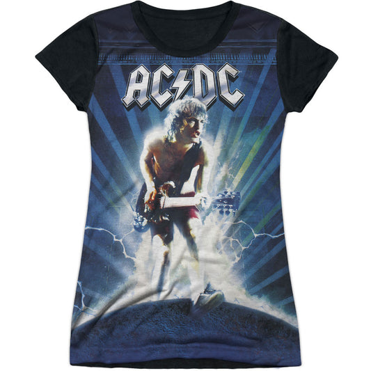 AC/DC Lightning Sublimation Junior Top Front