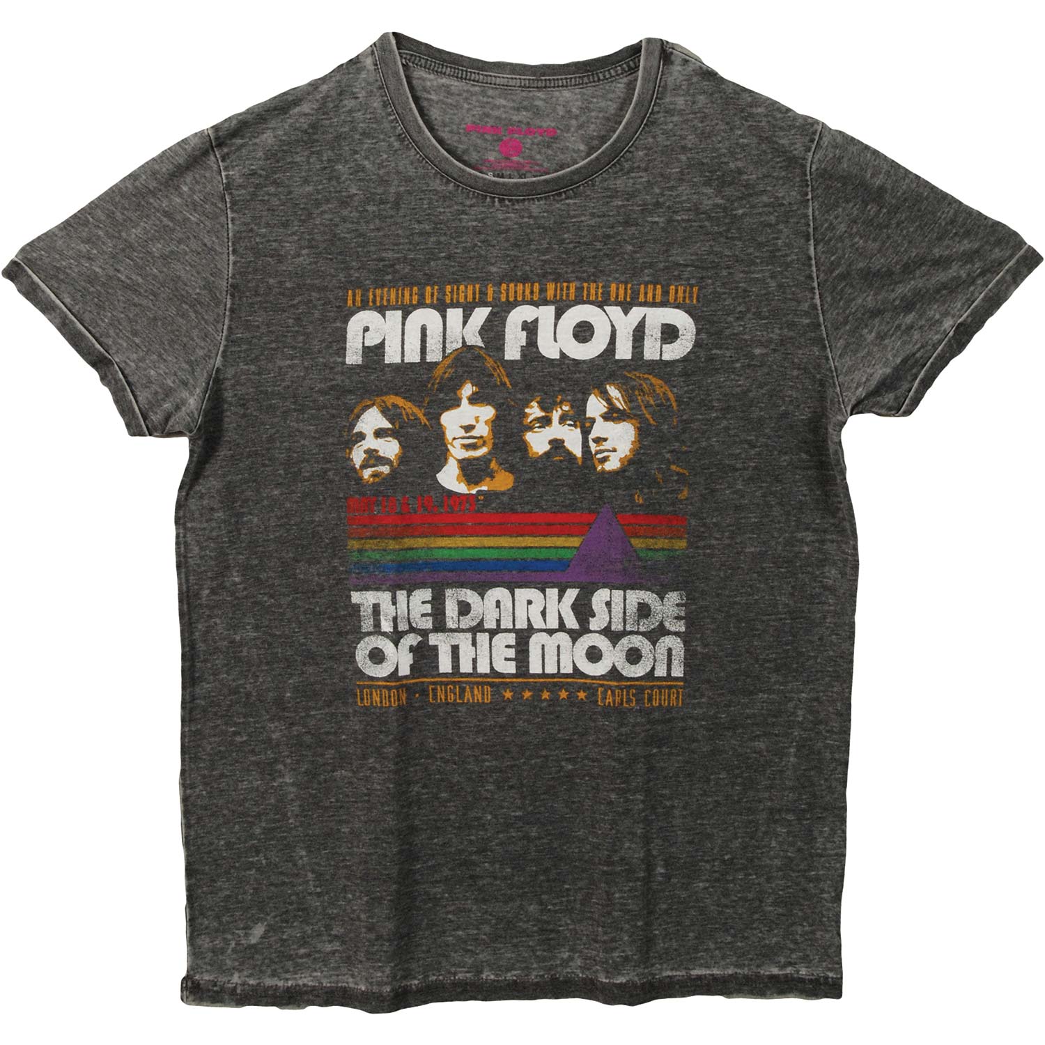 Pink Floyd Retro Stripes Vintage T-shirt Front