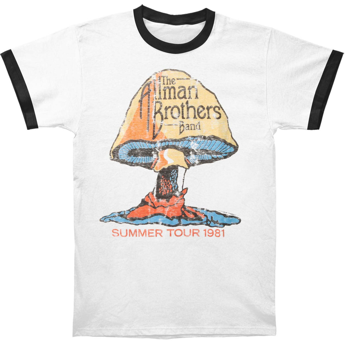 Allman Brothers Summer Tour 81 Mens Ringer T Slim Fit T-shirt Front