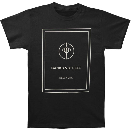 Banks & Steelz Box Logo NY Mens Regular T T-shirt Front