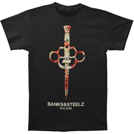 Banks & Steelz Floral Dagger T-shirt Front