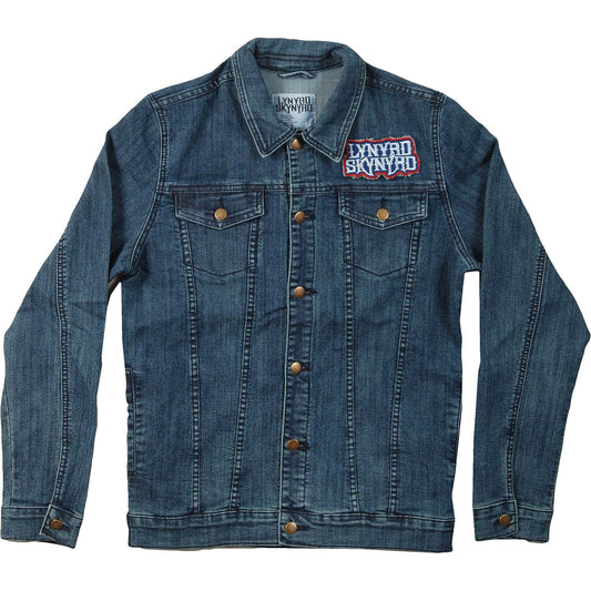 Lynyrd Skynyrd Biker Patch Denim Jacket Denim Jacket Front
