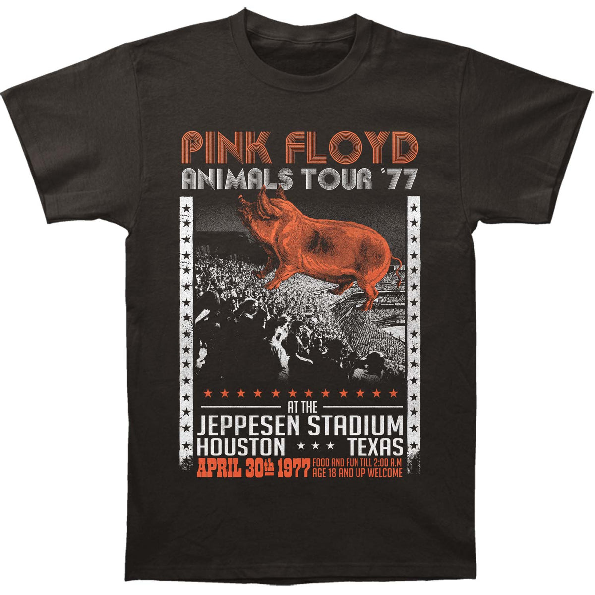 Pink Floyd Animals Tour '77 Slim Fit T-shirt Front