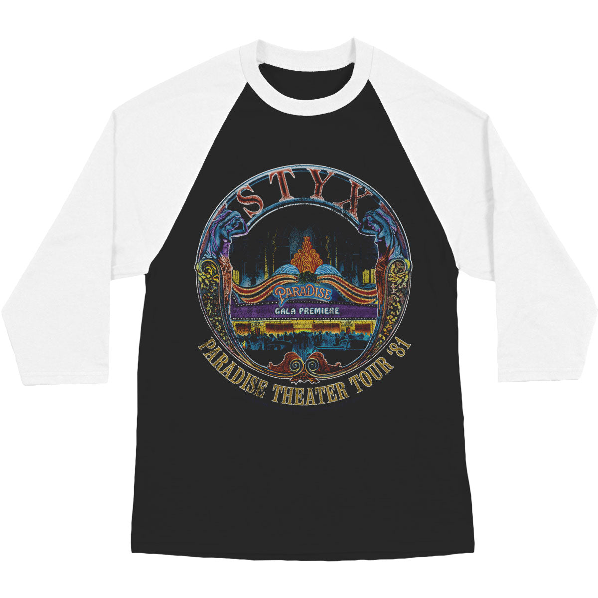 Styx Paradise Theater Tour '81 Baseball Jersey Front