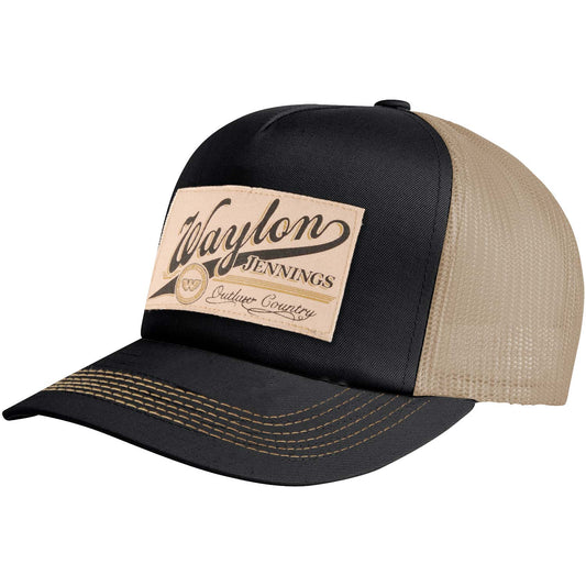Waylon Jennings Patch Trucker Hat Trucker Cap Front