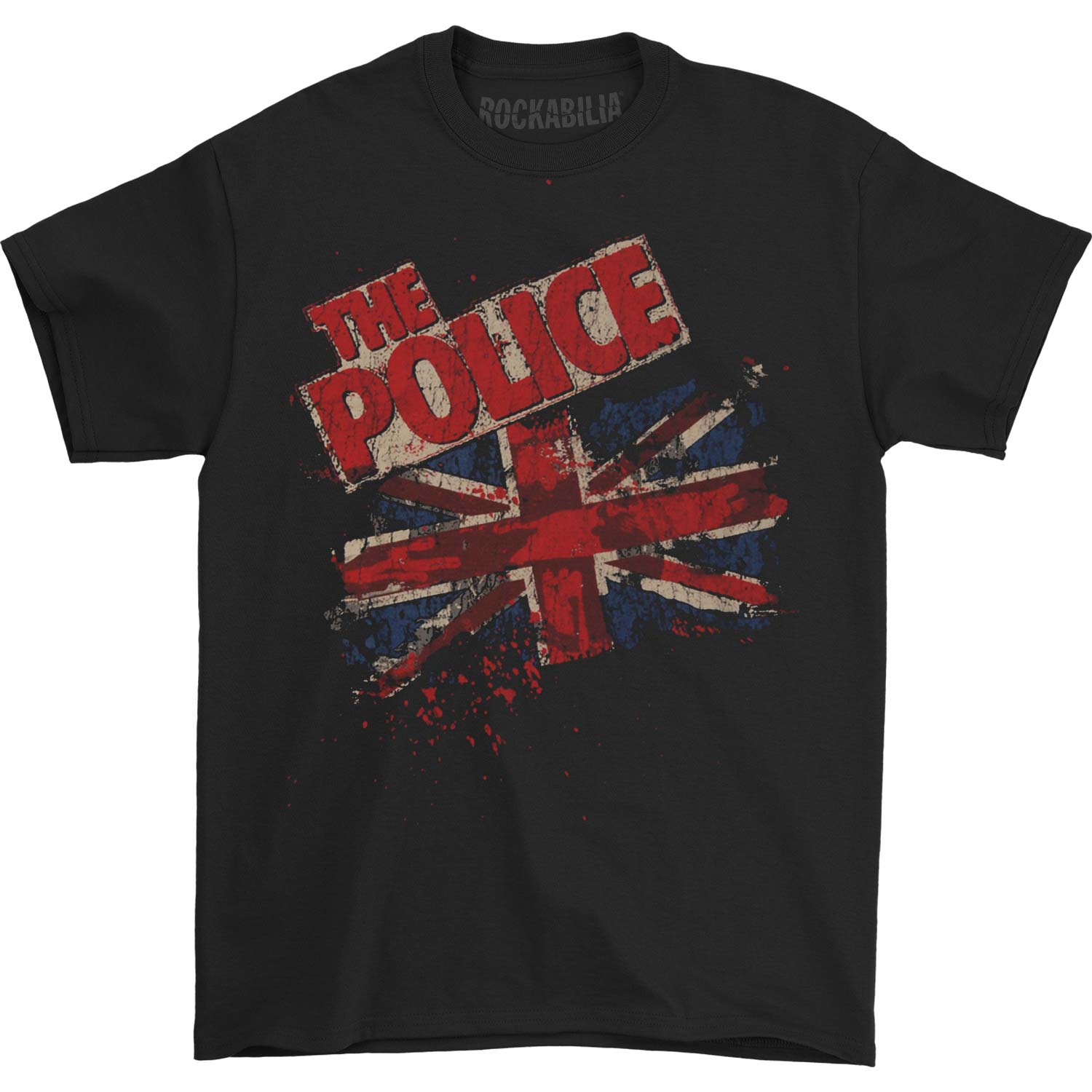 Police Vintage Flag T-shirt Front