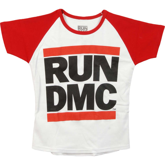 Run DMC Logo Raglan Junior Top Front