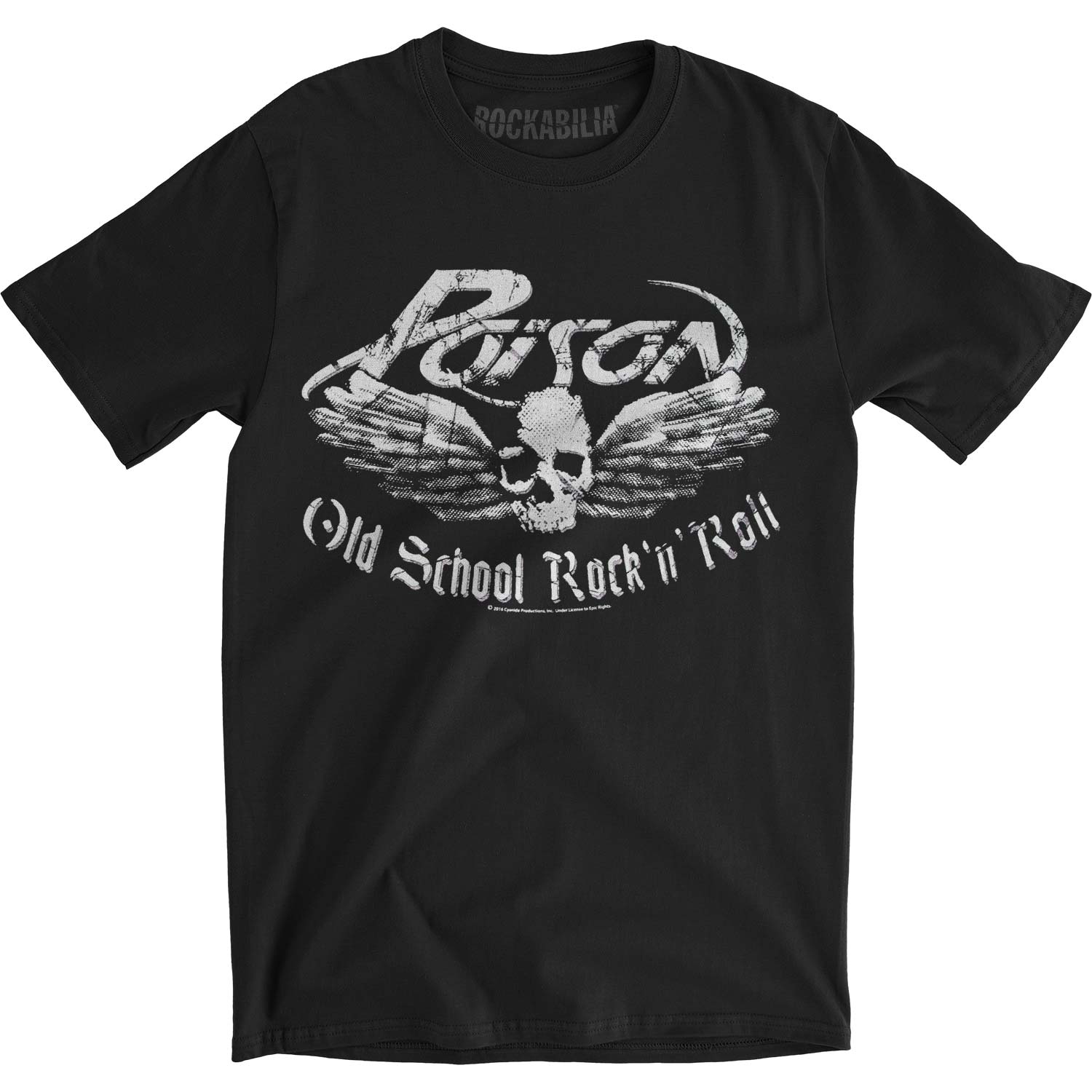 Poison Old School Rock N Roll Slim Fit T-shirt Front