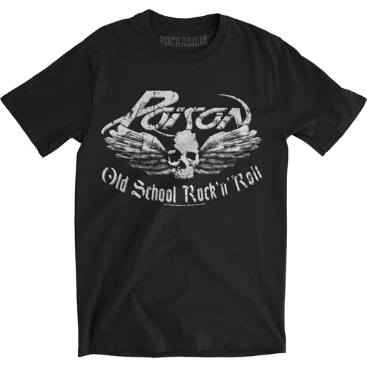 Poison Old School Rock N Roll Slim Fit T-shirt Front