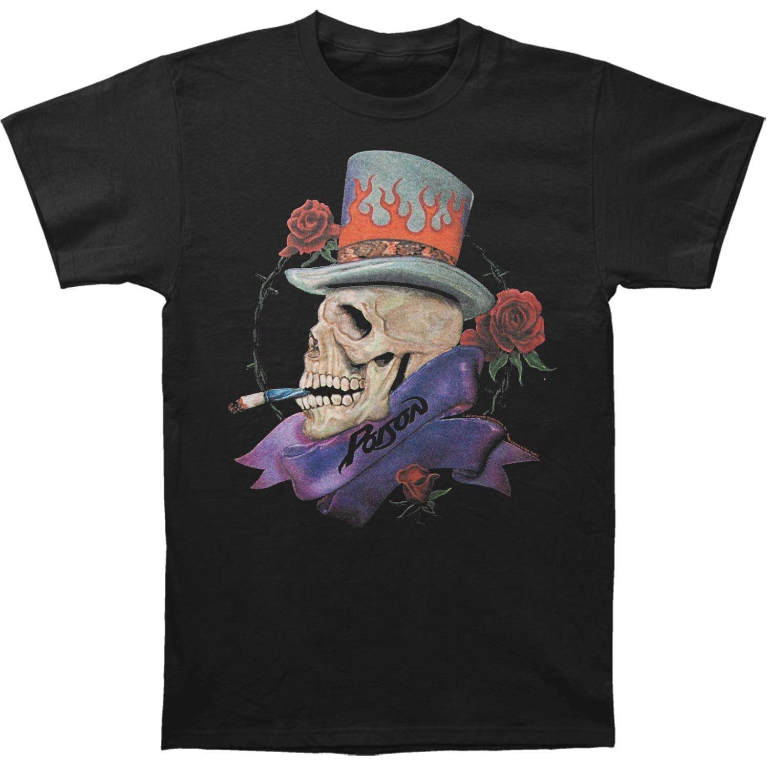Poison Skull Smokin Slim Fit T-shirt Front